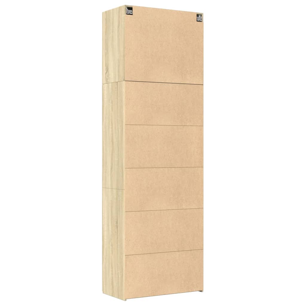 Highboard sonoma eik 80x42,5x249 cm konstruert tre vidaXL