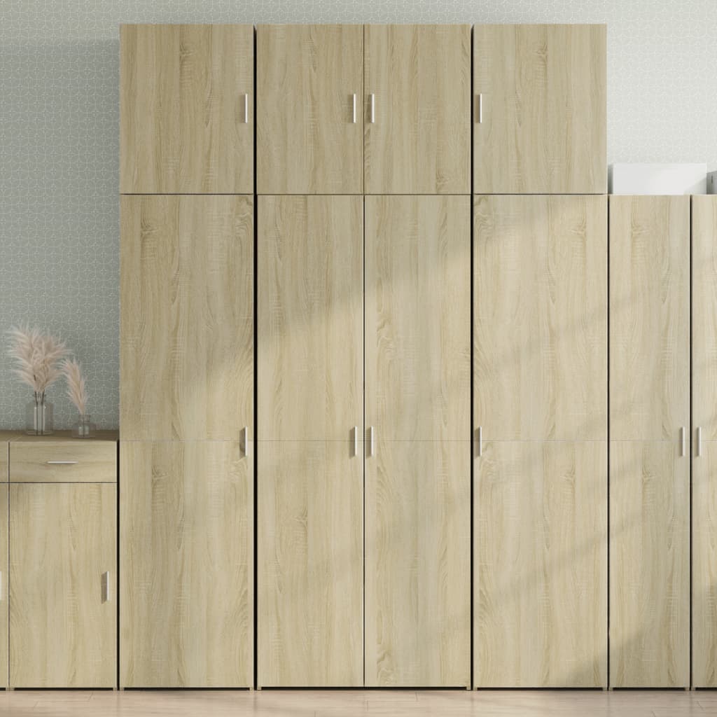 Highboard sonoma eik 80x42,5x249 cm konstruert tre vidaXL