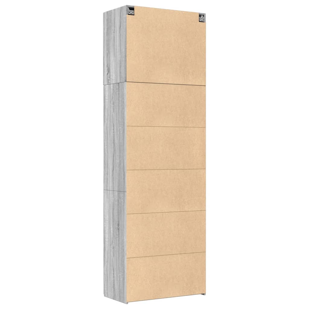 Highboard grå sonoma 80x42,5x249 cm konstruert tre vidaXL