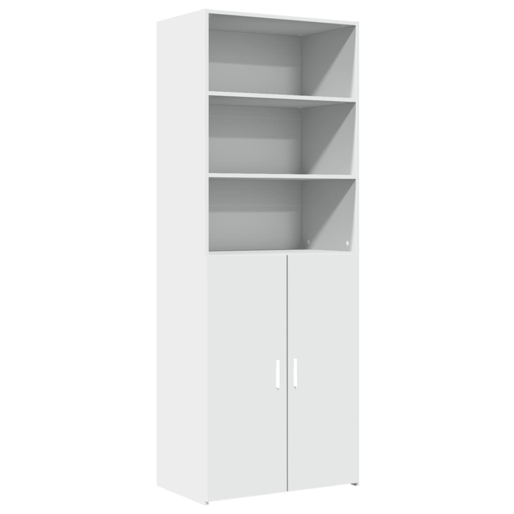 Highboard hvit 70x42,5x185 cm konstruert tre