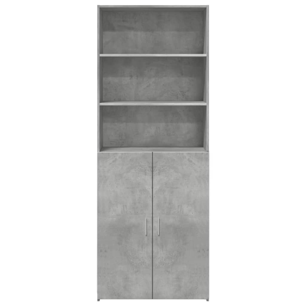 Highboard betonggrå 70x42,5x185 cm konstruert tre