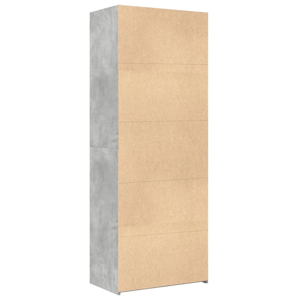 Highboard betonggrå 70x42,5x185 cm konstruert tre