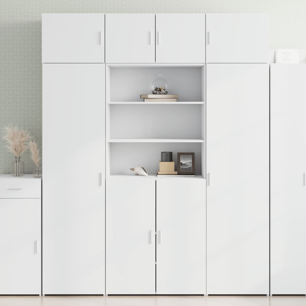 Highboard hvit 80x42,5x185 cm konstruert tre