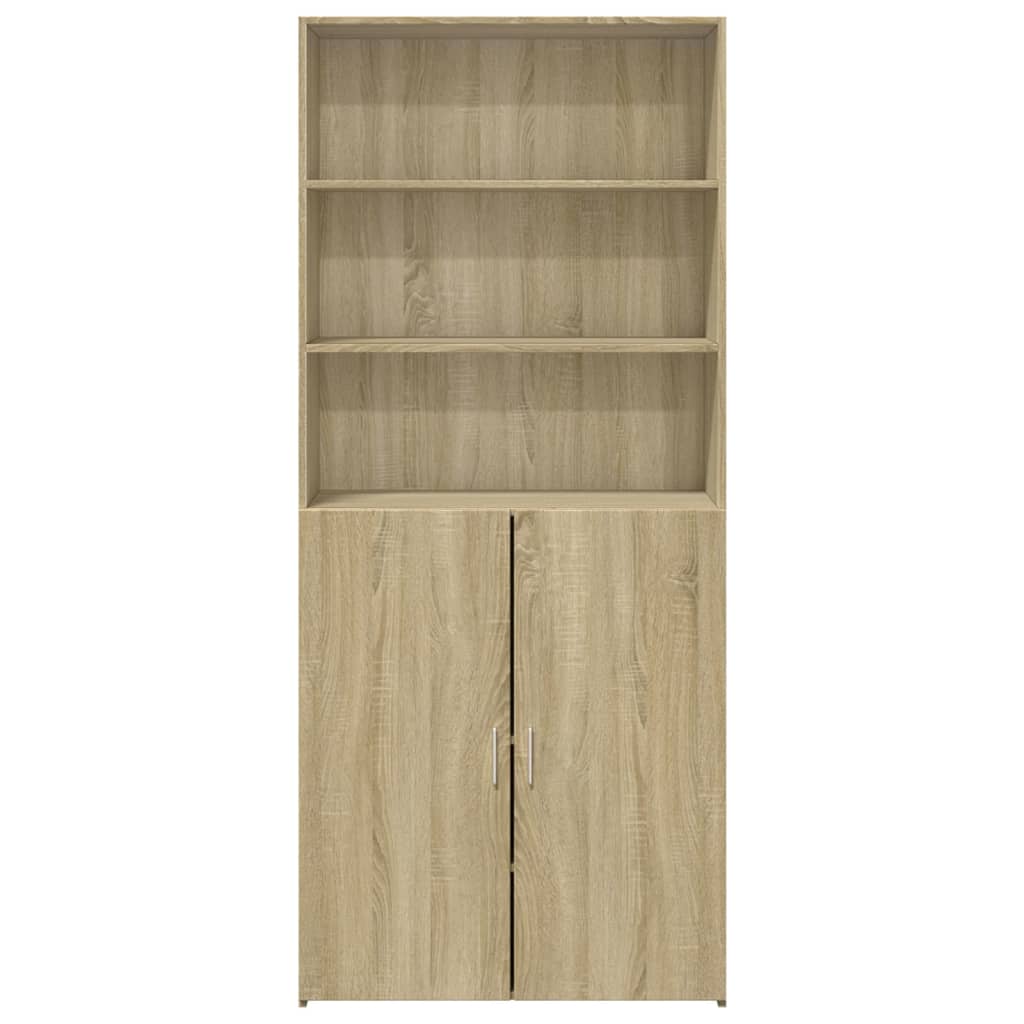 Highboard sonoma eik 80x42,5x185 cm konstruert tre