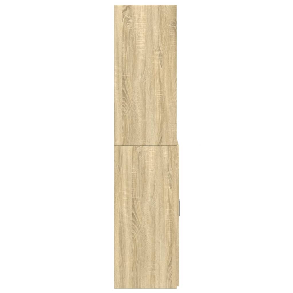 Highboard sonoma eik 80x42,5x185 cm konstruert tre