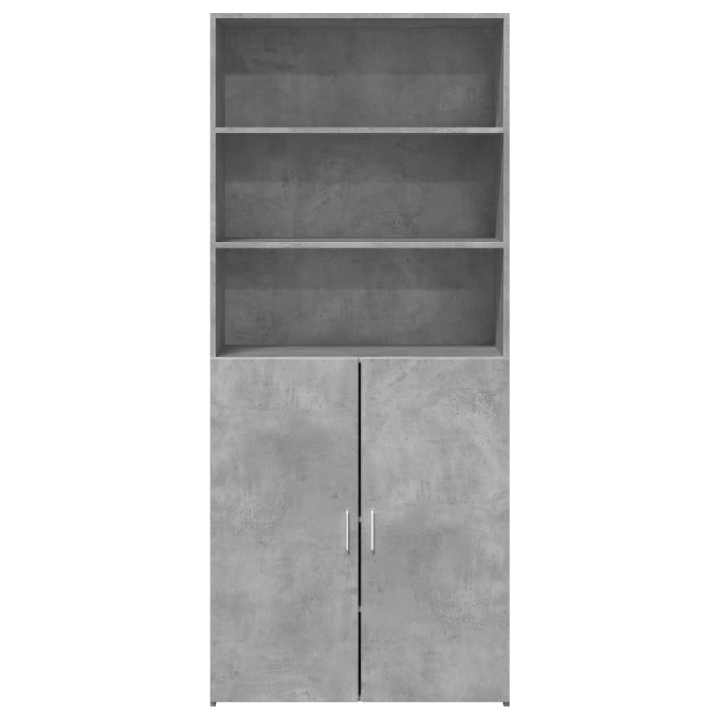 Highboard betonggrå 80x42,5x185 cm konstruert tre