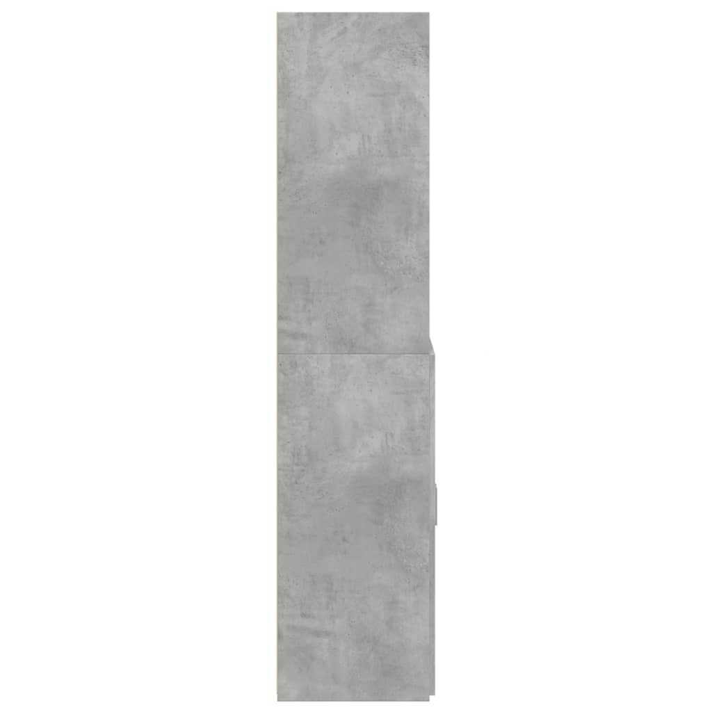 Highboard betonggrå 80x42,5x185 cm konstruert tre