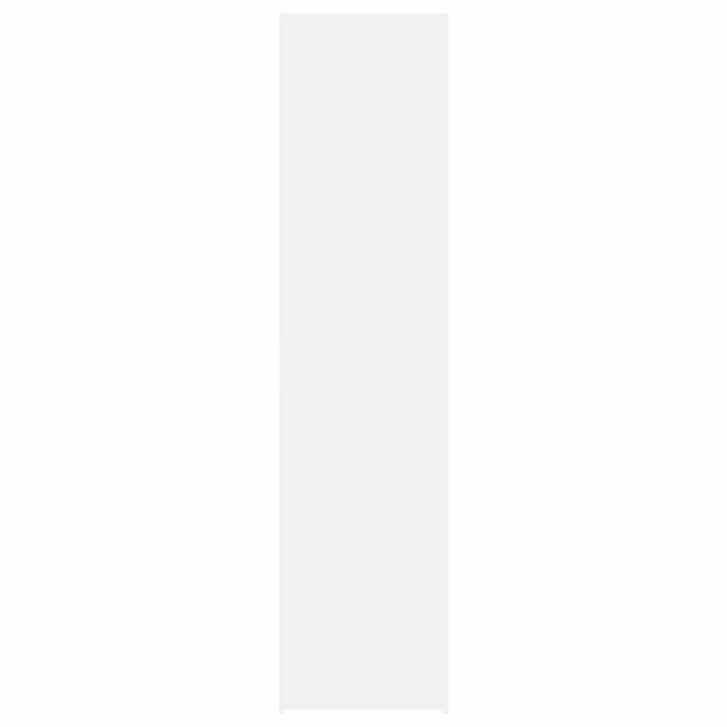 Hylle hvit 45x42,5x185 cm konstruert tre