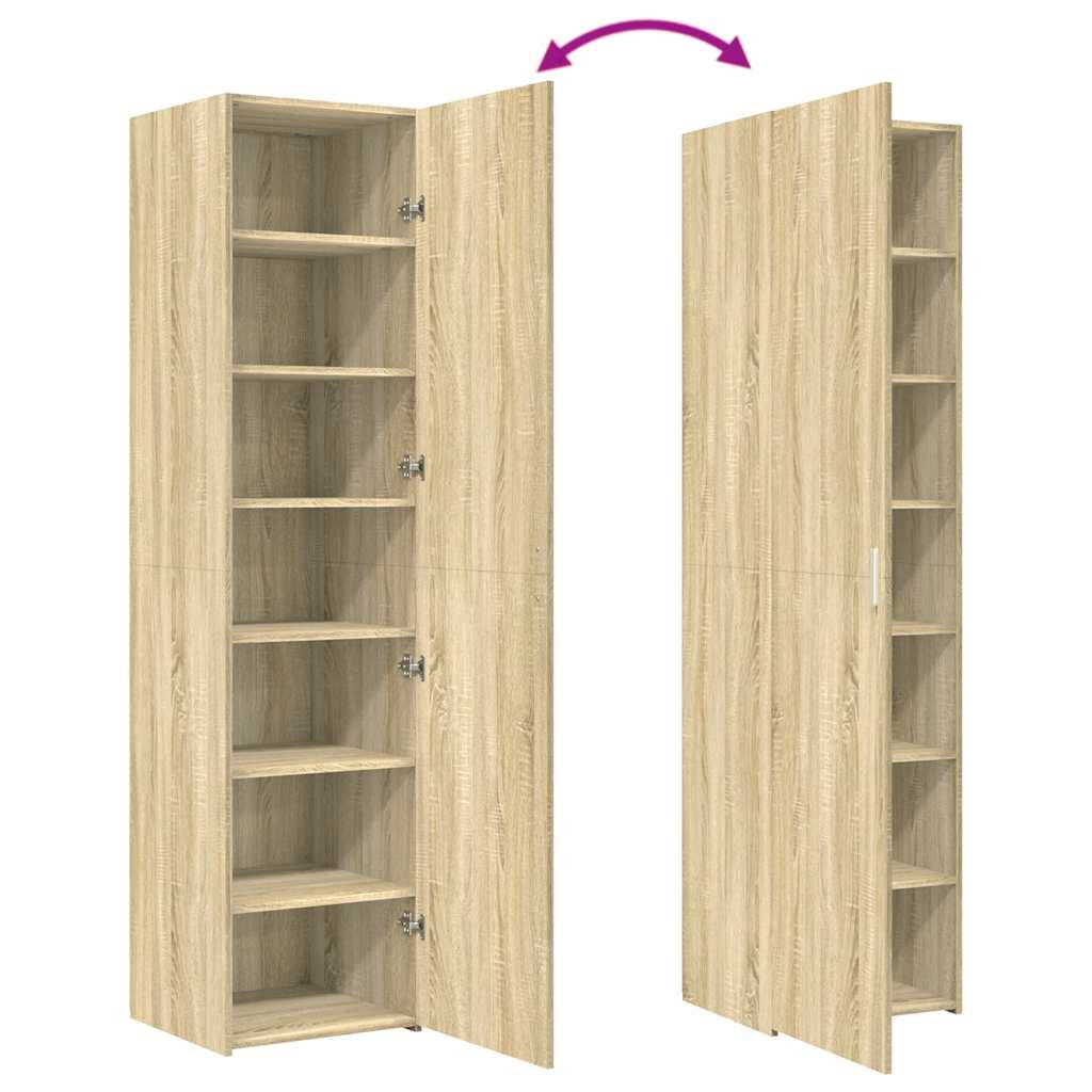 Hylle sonoma eik 45x42,5x185 cm konstruert tre