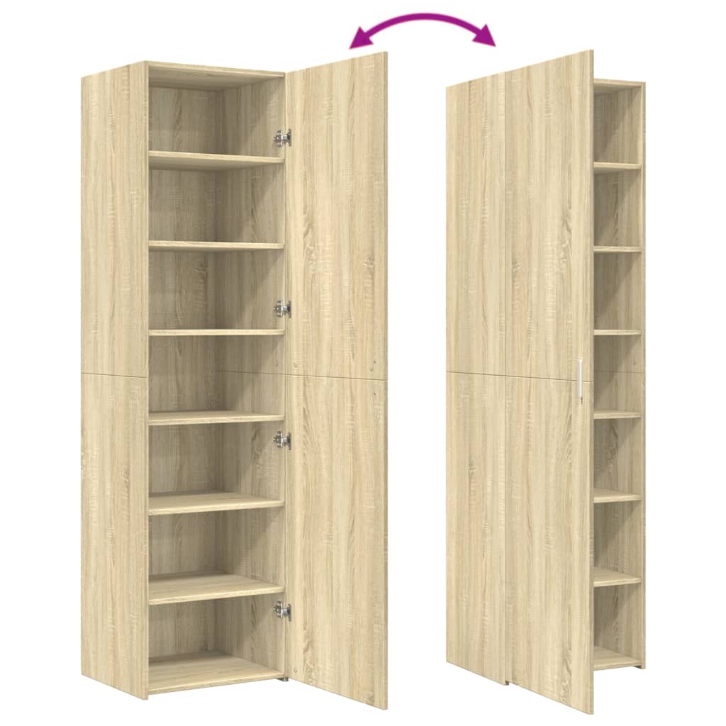 Hylle sonoma eik 50x42,5x185 cm konstruert tre