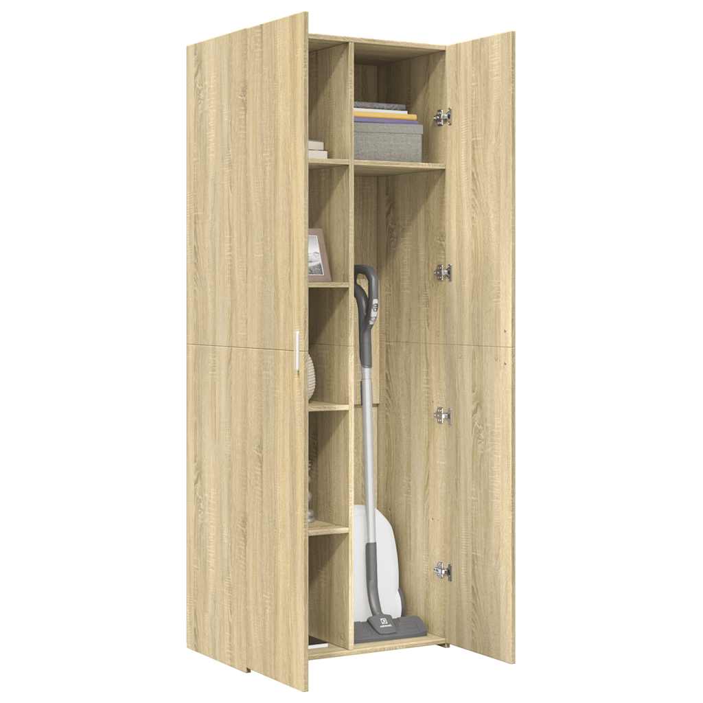 Highboard sonoma eik 70x42,5x185 cm konstruert tre