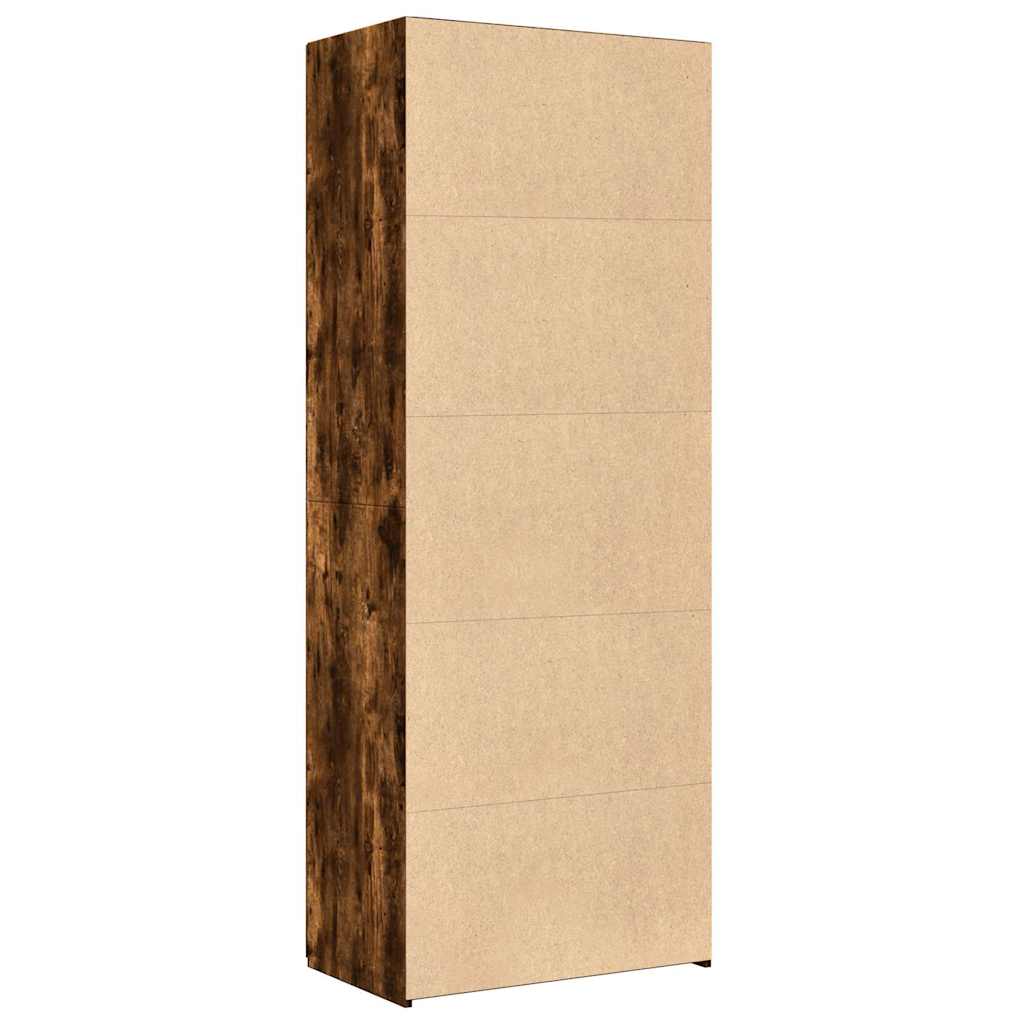 Highboard røkt eik 70x42,5x185 cm konstruert tre
