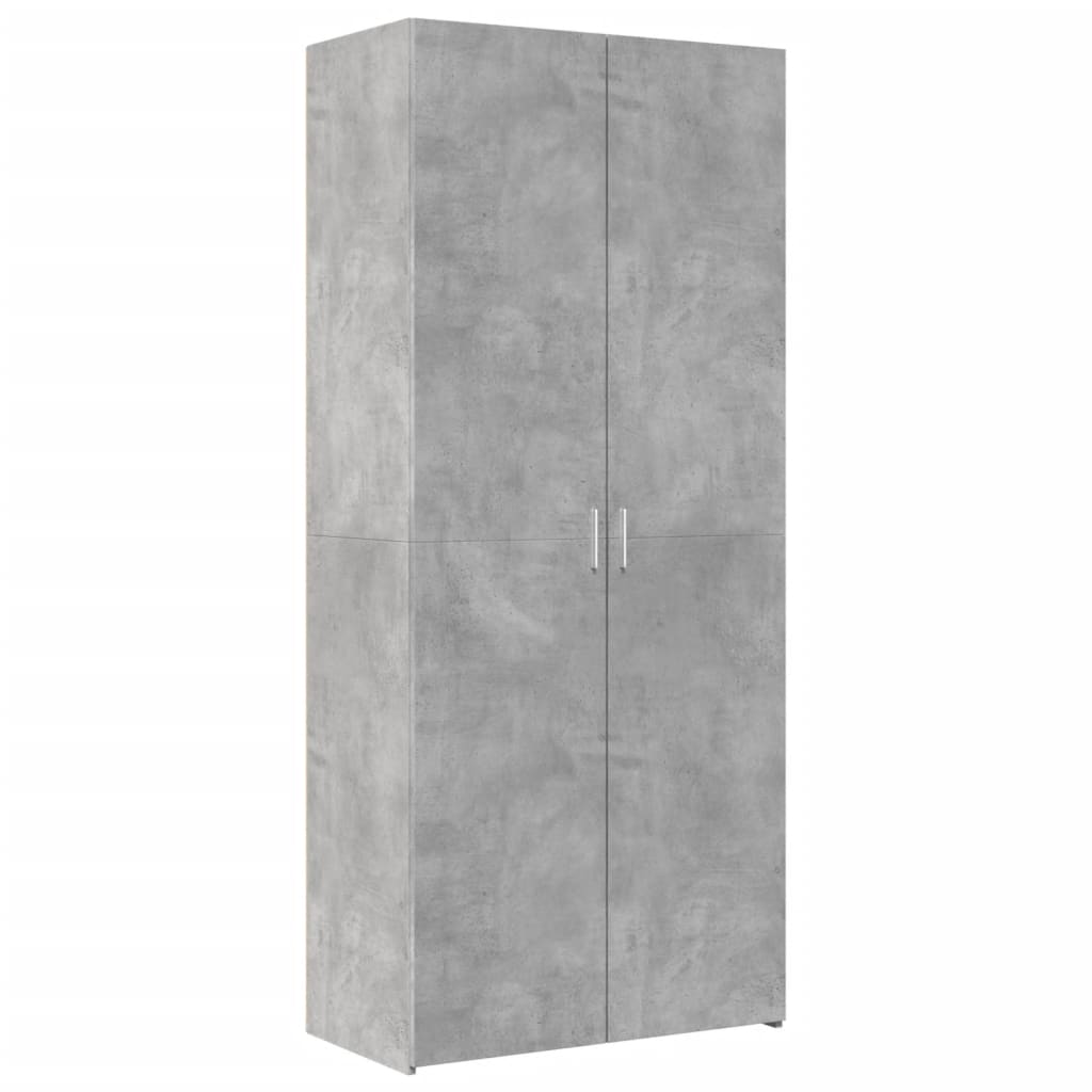 Highboard betonggrå 80x42,5x185 cm konstruert tre
