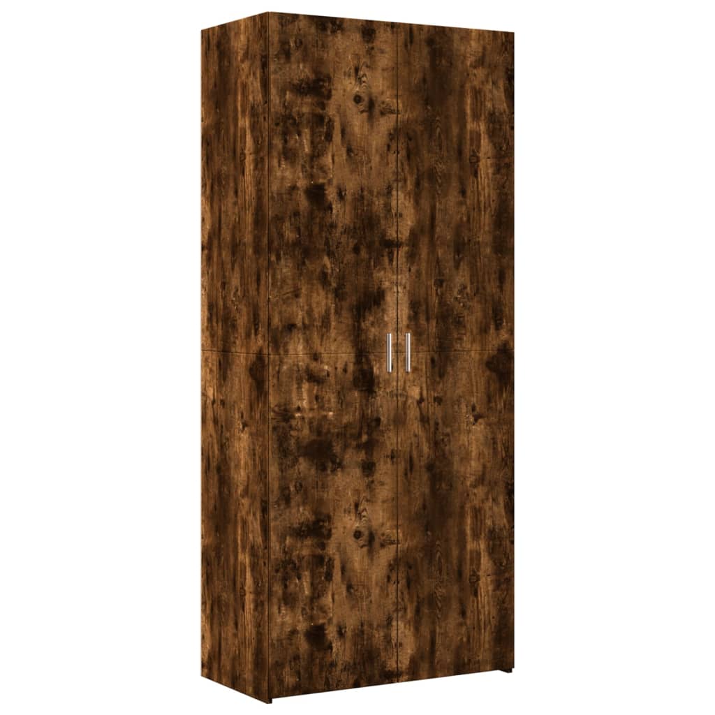Highboard røkt eik 80x42,5x185 cm konstruert tre