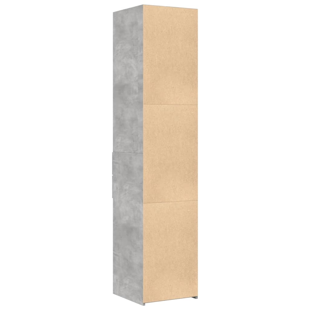 Hylle betonggrå 40x42,5x185 cm konstruert tre