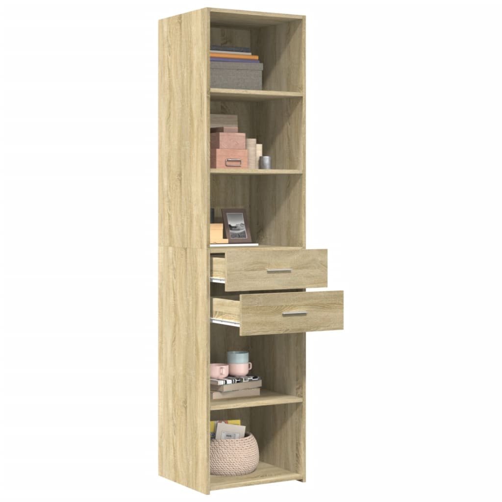 Hylle sonoma eik 45x42,5x185 cm konstruert tre