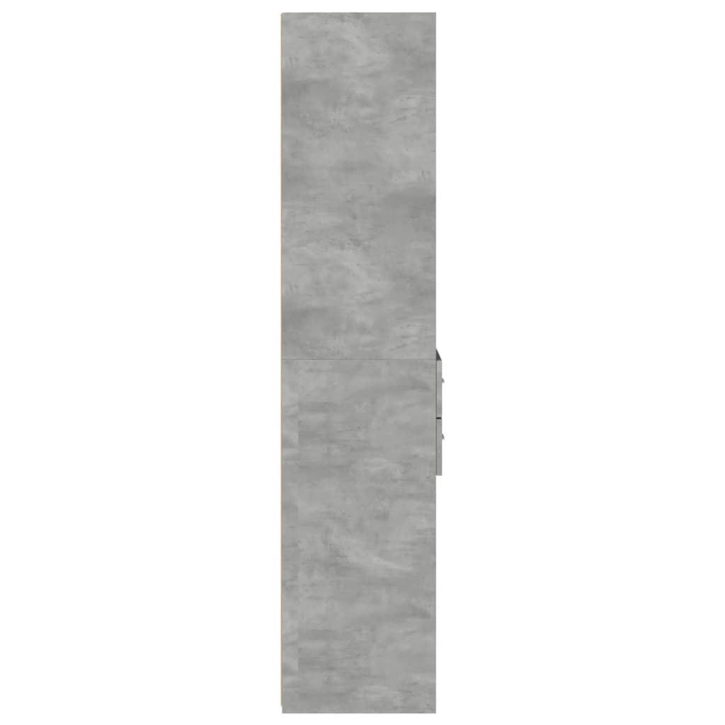 Hylle betonggrå 45x42,5x185 cm konstruert tre