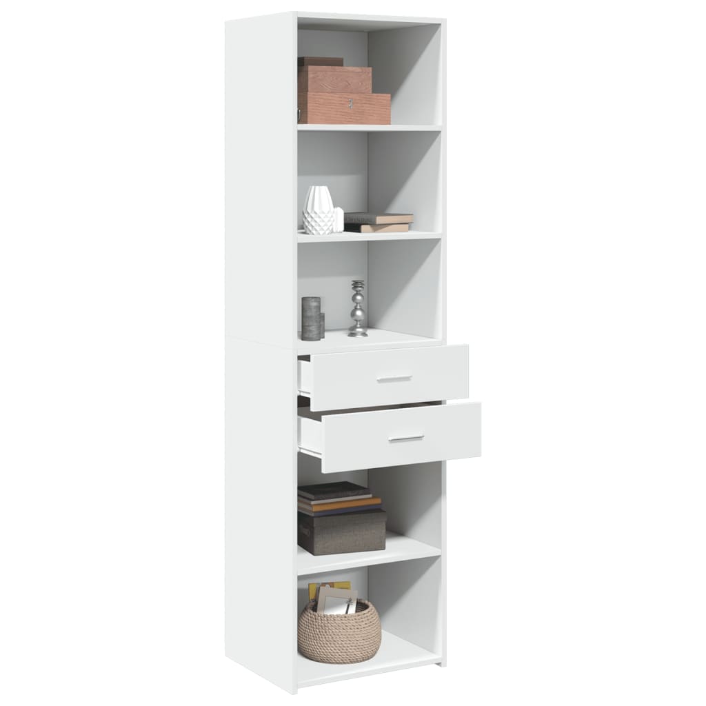 Hylle hvit 50x42,5x185 cm konstruert tre vidaXL