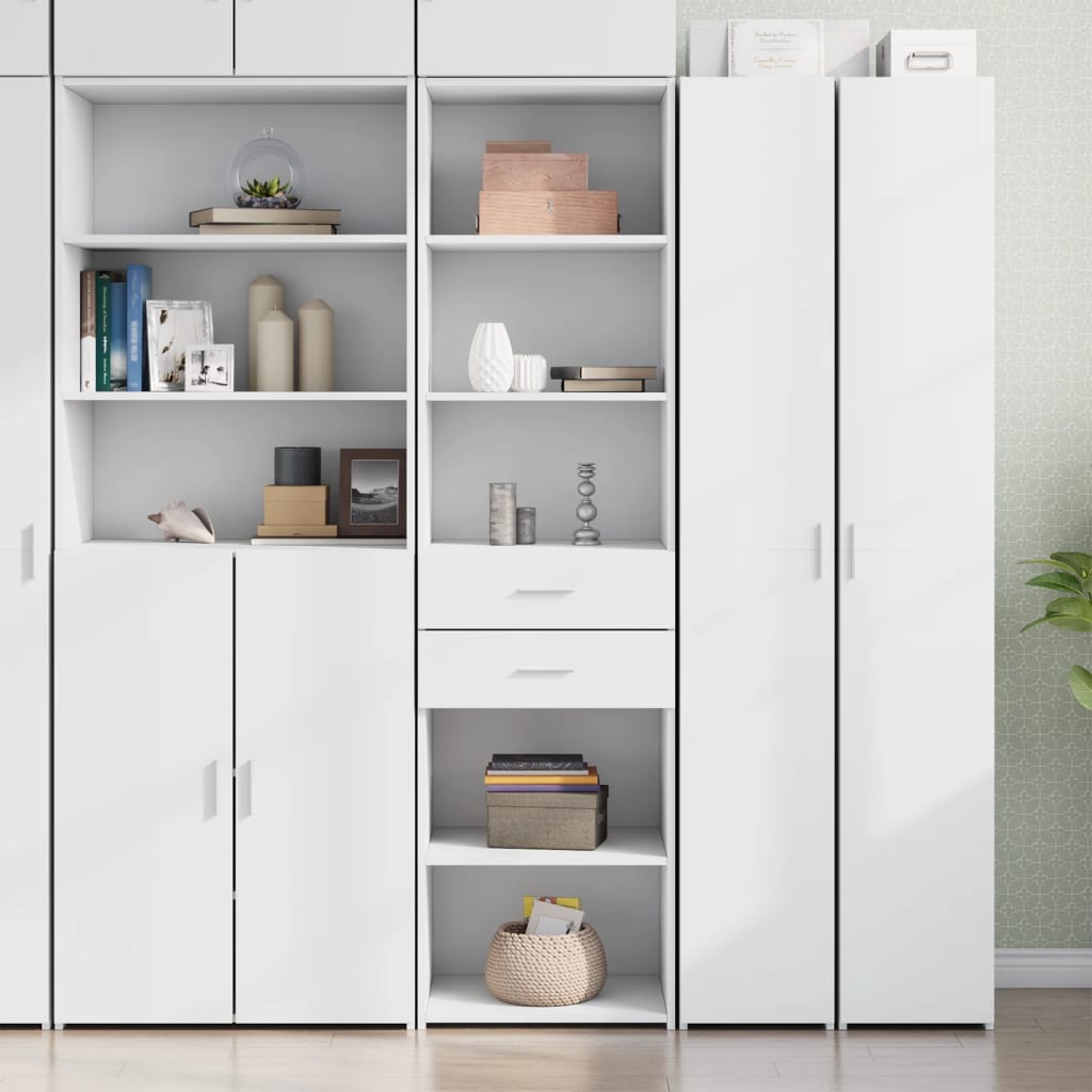 Hylle hvit 50x42,5x185 cm konstruert tre vidaXL