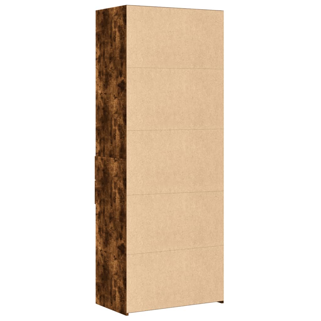 Highboard røkt eik 70x42,5x185 cm konstruert tre