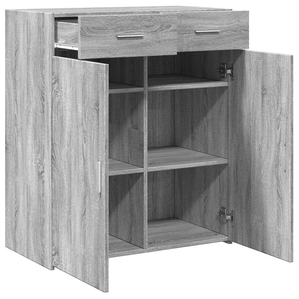 Skjenk grå sonoma eik 80x42,5x93 cm konstruert tre