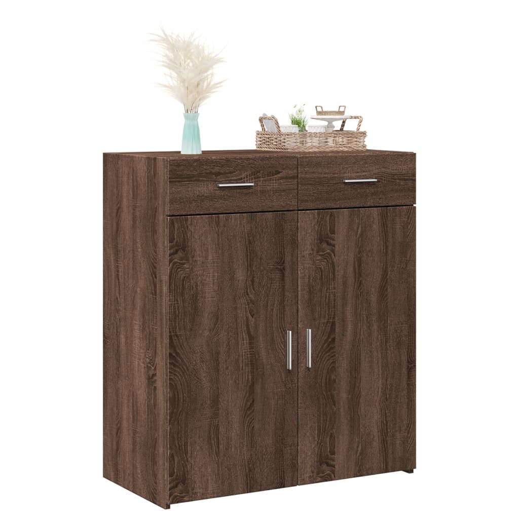 Skjenk brun eik 80x42,5x93 cm konstruert tre
