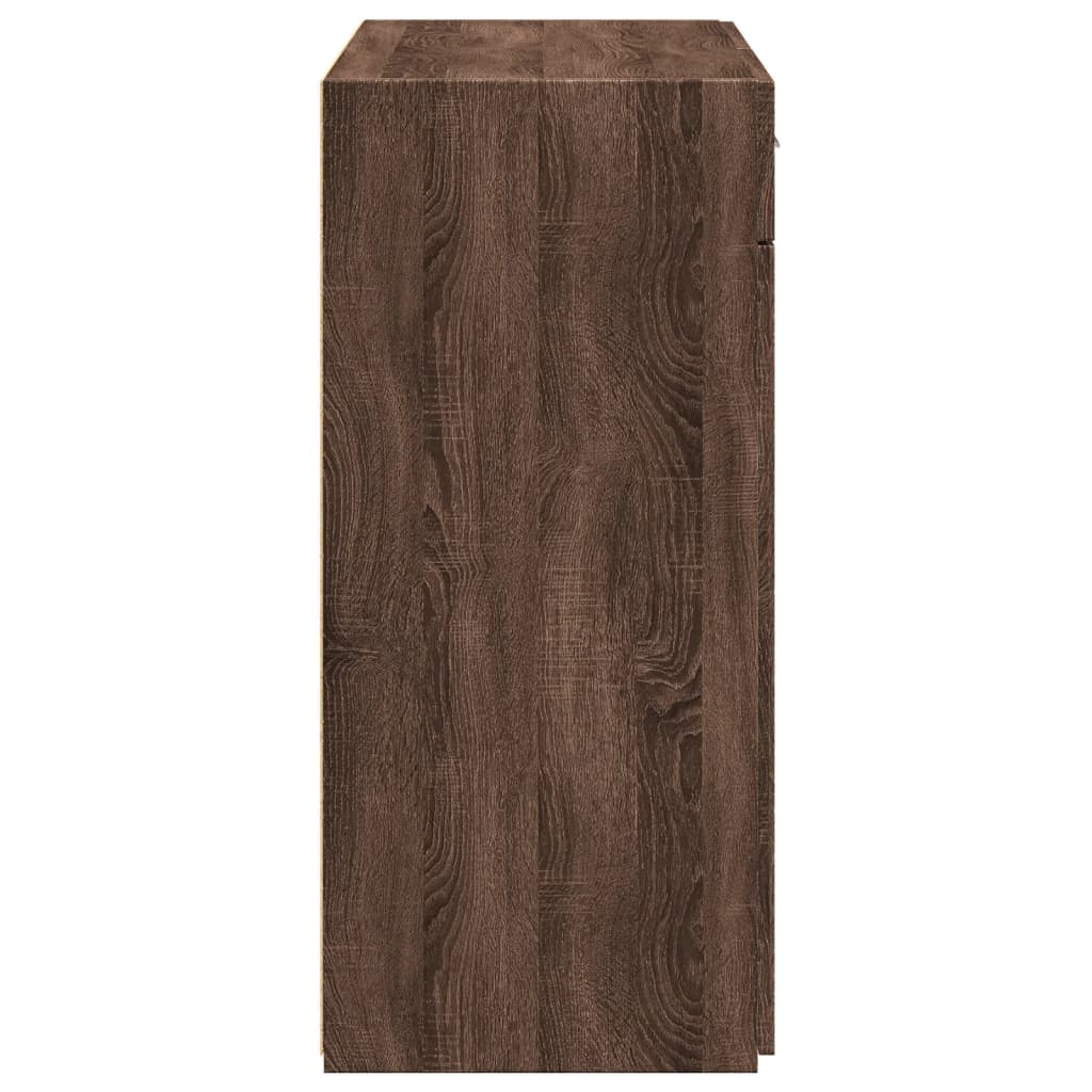 Skjenk brun eik 80x42,5x93 cm konstruert tre