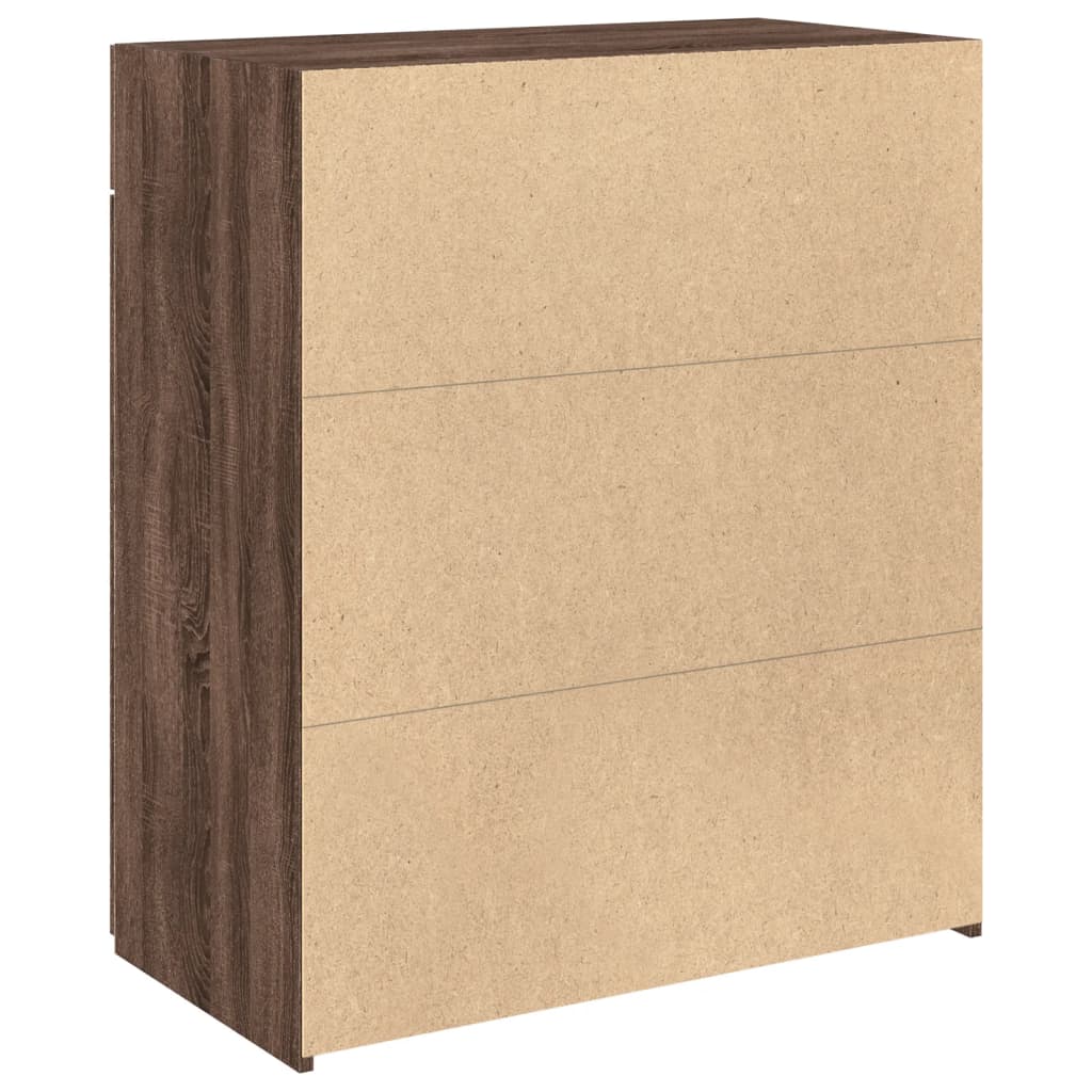 Skjenk brun eik 80x42,5x93 cm konstruert tre