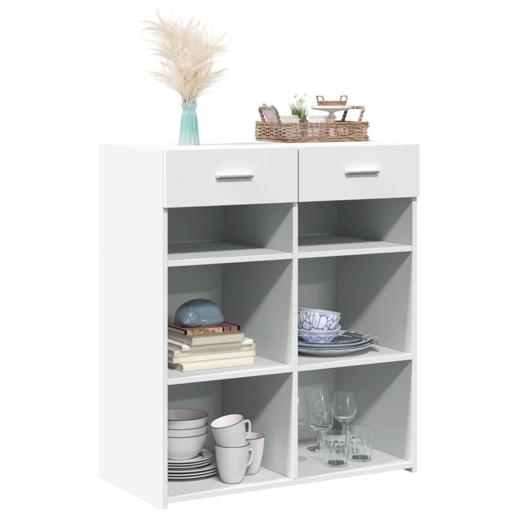 Skjenk hvit 80x42,5x93 cm konstruert tre