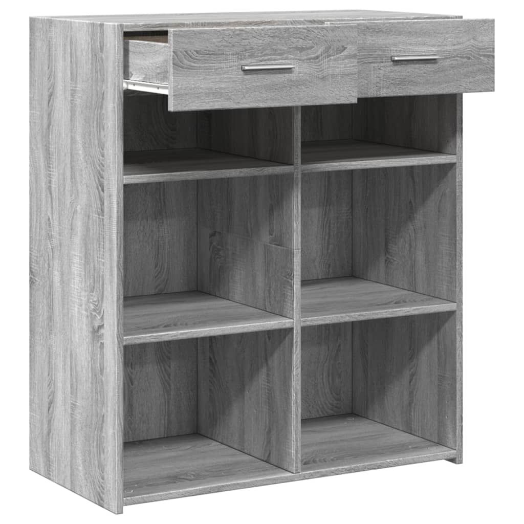 Skjenk grå sonoma eik 80x42,5x93 cm konstruert tre