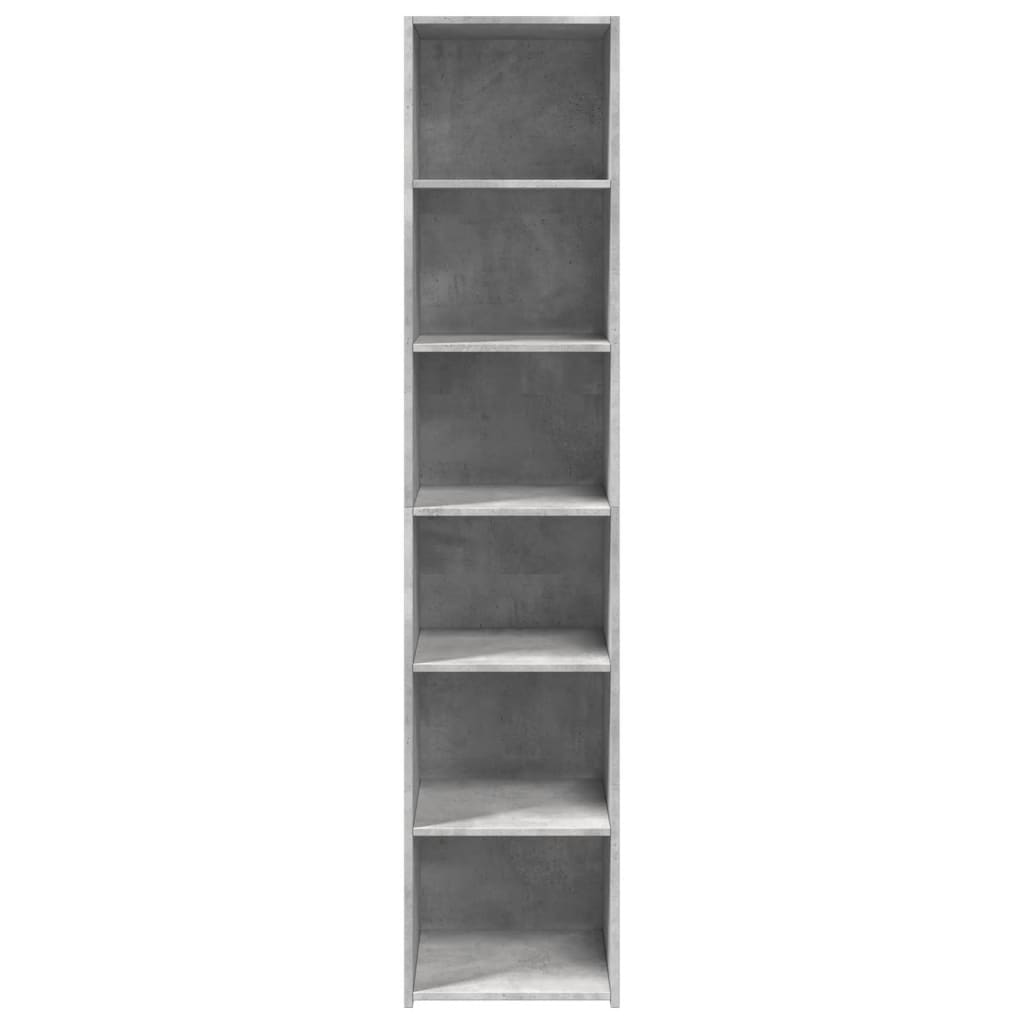 Highboard betonggrå 40x41x185 cm konstruert tre