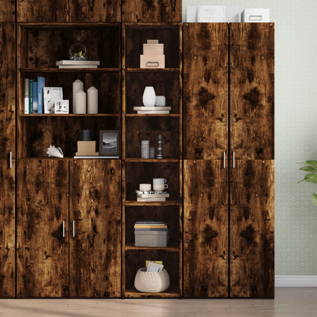 Highboard røkt eik 40x41x185 cm konstruert tre