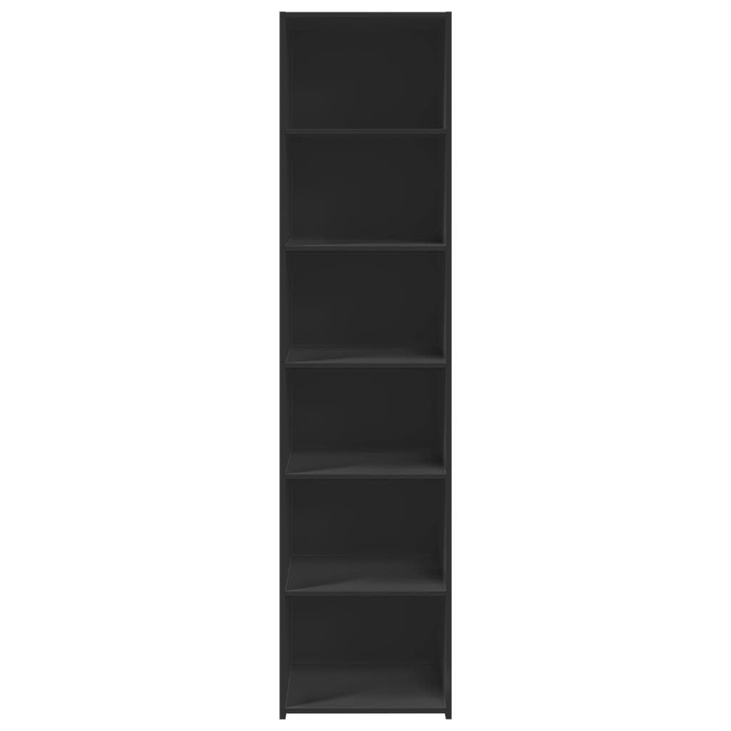 Highboard svart 45x41x185 cm konstruert tre