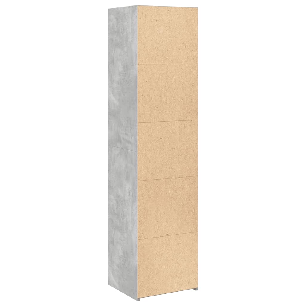 Highboard betonggrå 45x41x185 cm konstruert tre