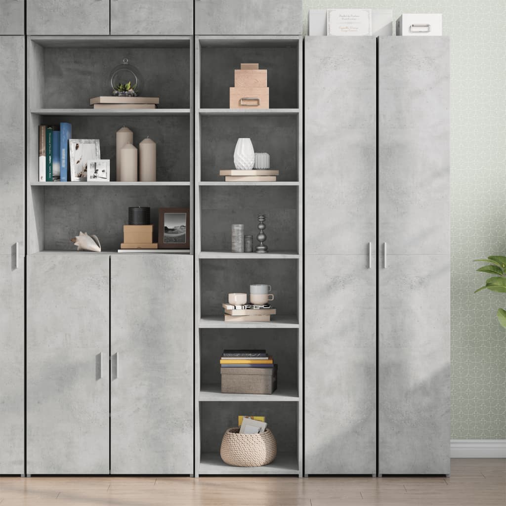 Highboard betonggrå 45x41x185 cm konstruert tre