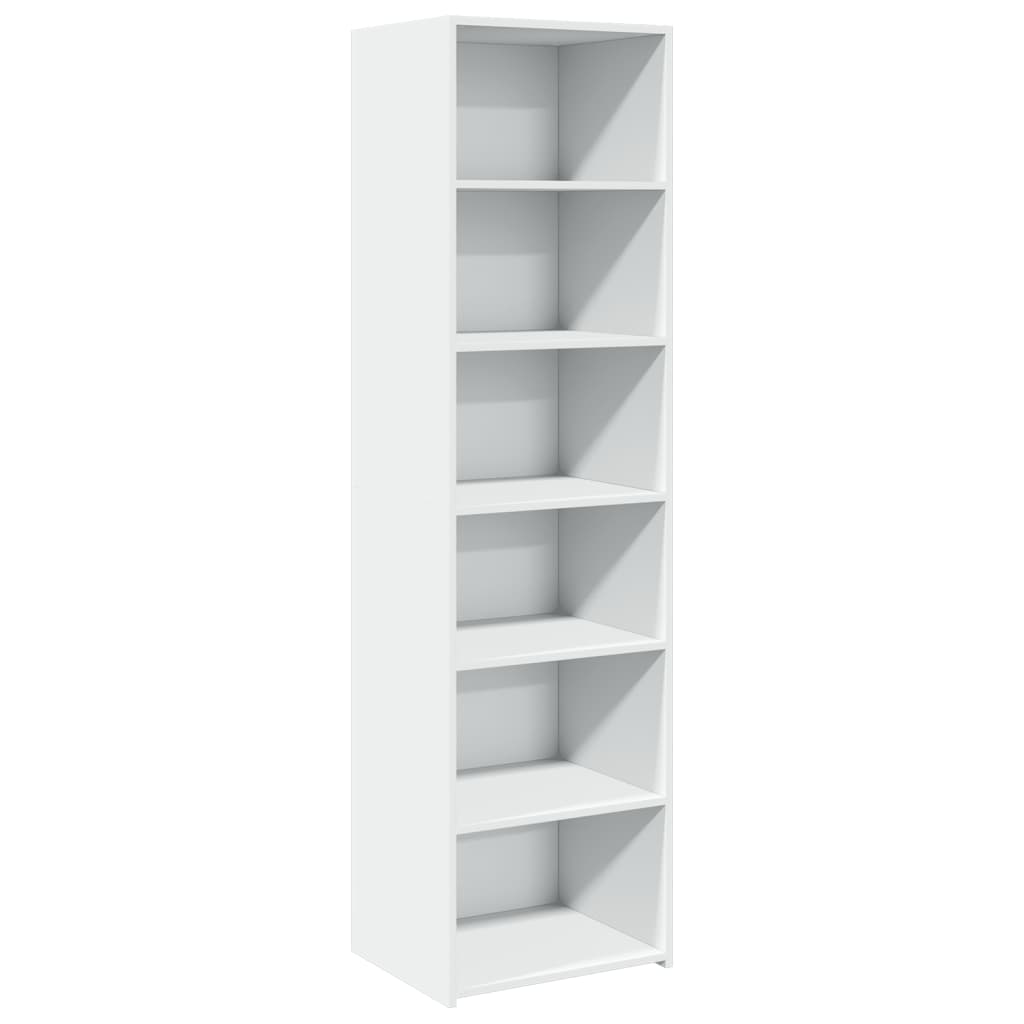 Highboard hvit 50x41x185 cm konstruert tre