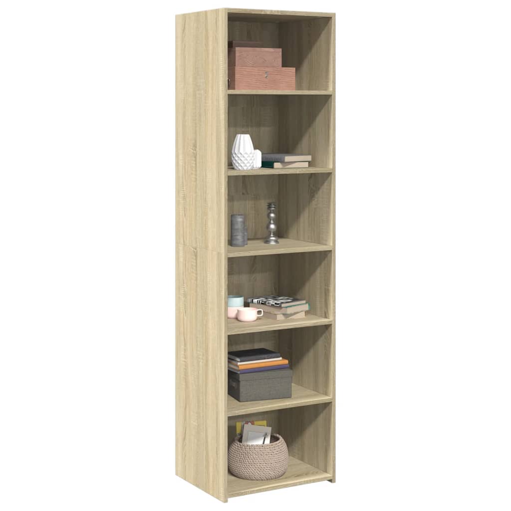 Highboard sonoma eik 50x41x185 cm konstruert tre