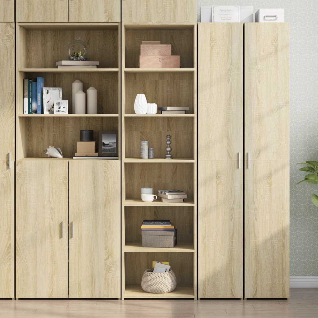 Highboard sonoma eik 50x41x185 cm konstruert tre