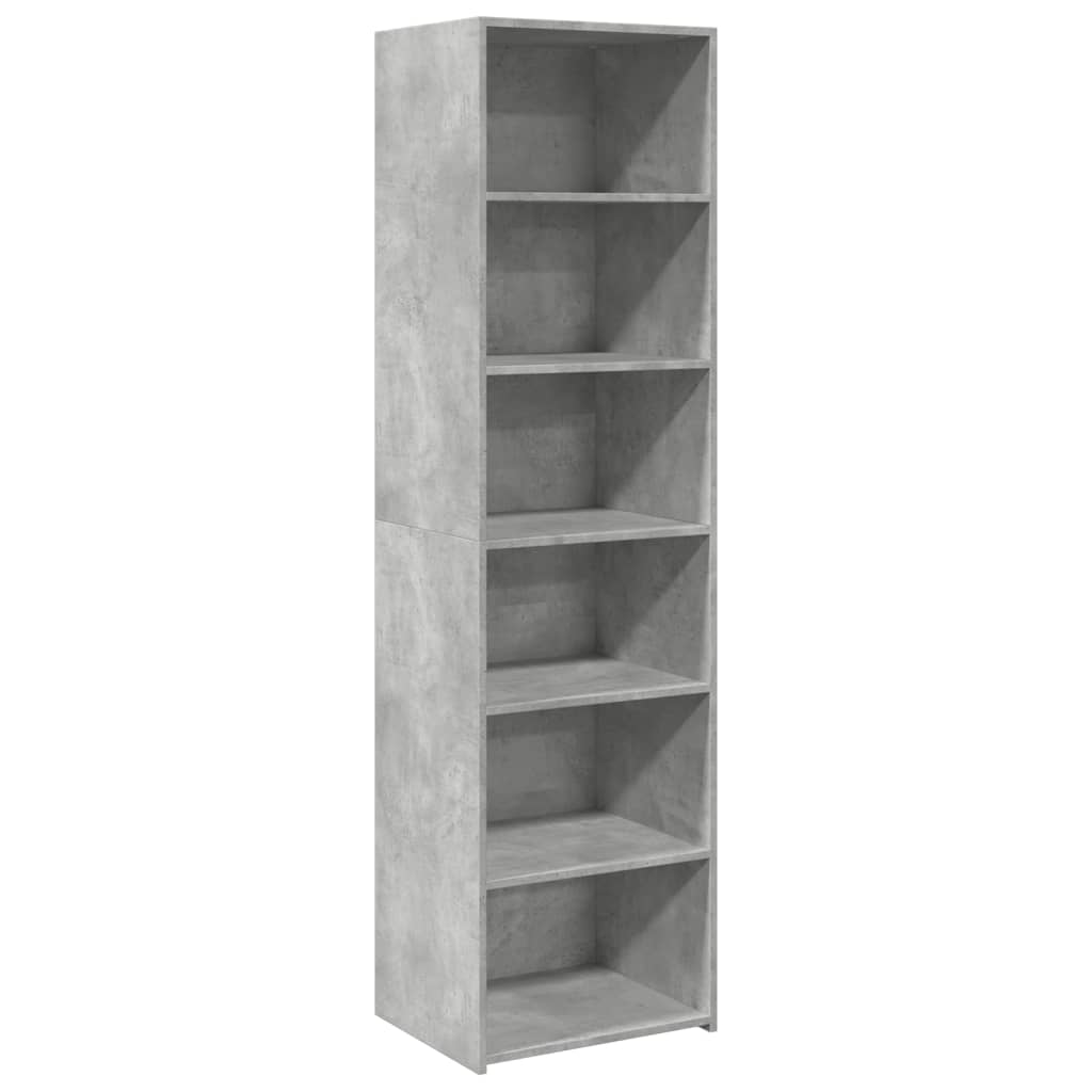 Highboard betonggrå 50x41x185 cm konstruert tre