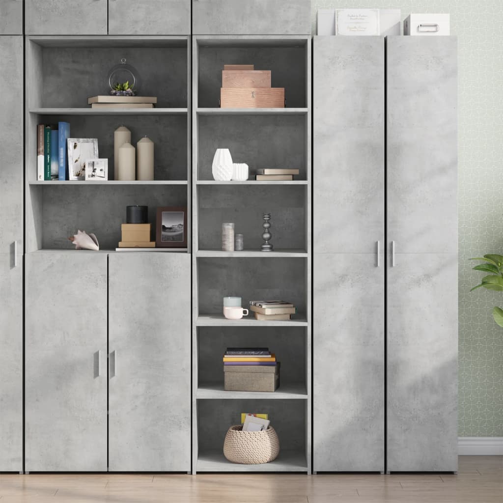 Highboard betonggrå 50x41x185 cm konstruert tre
