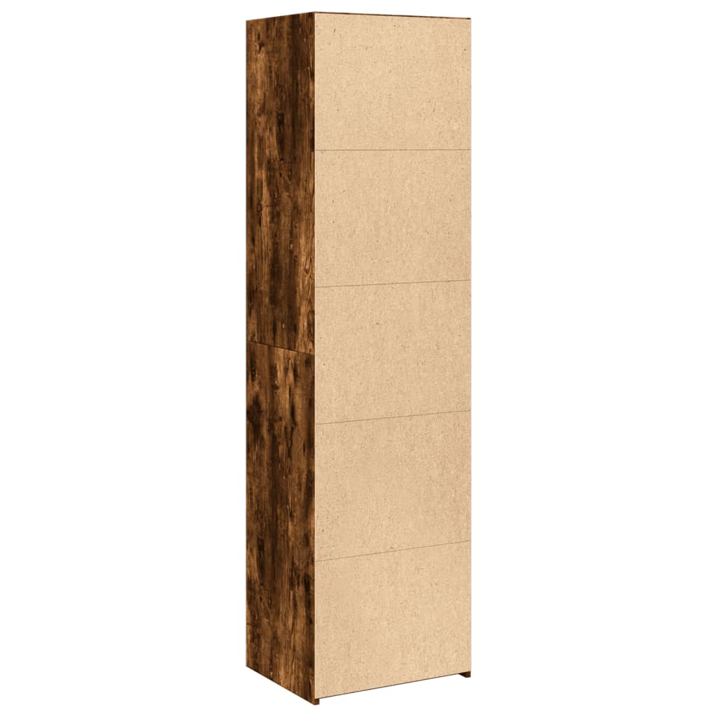 Highboard røkt eik 50x41x185 cm konstruert tre