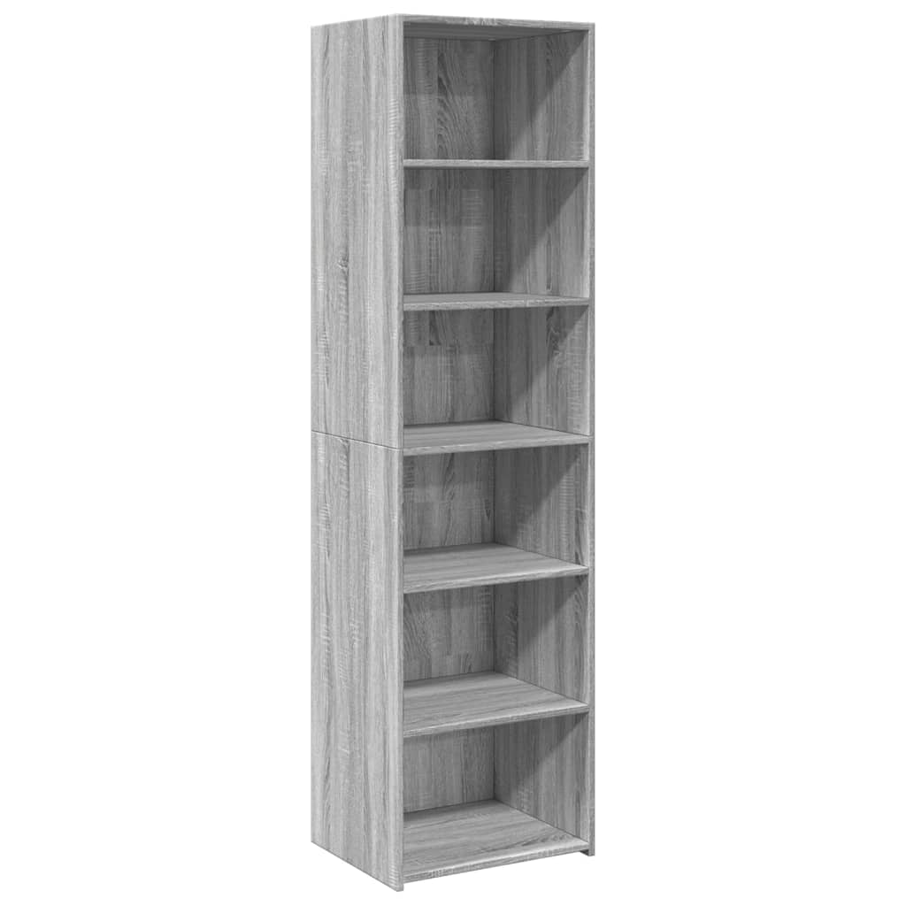 Highboard grå sonoma 50x41x185 cm konstruert tre