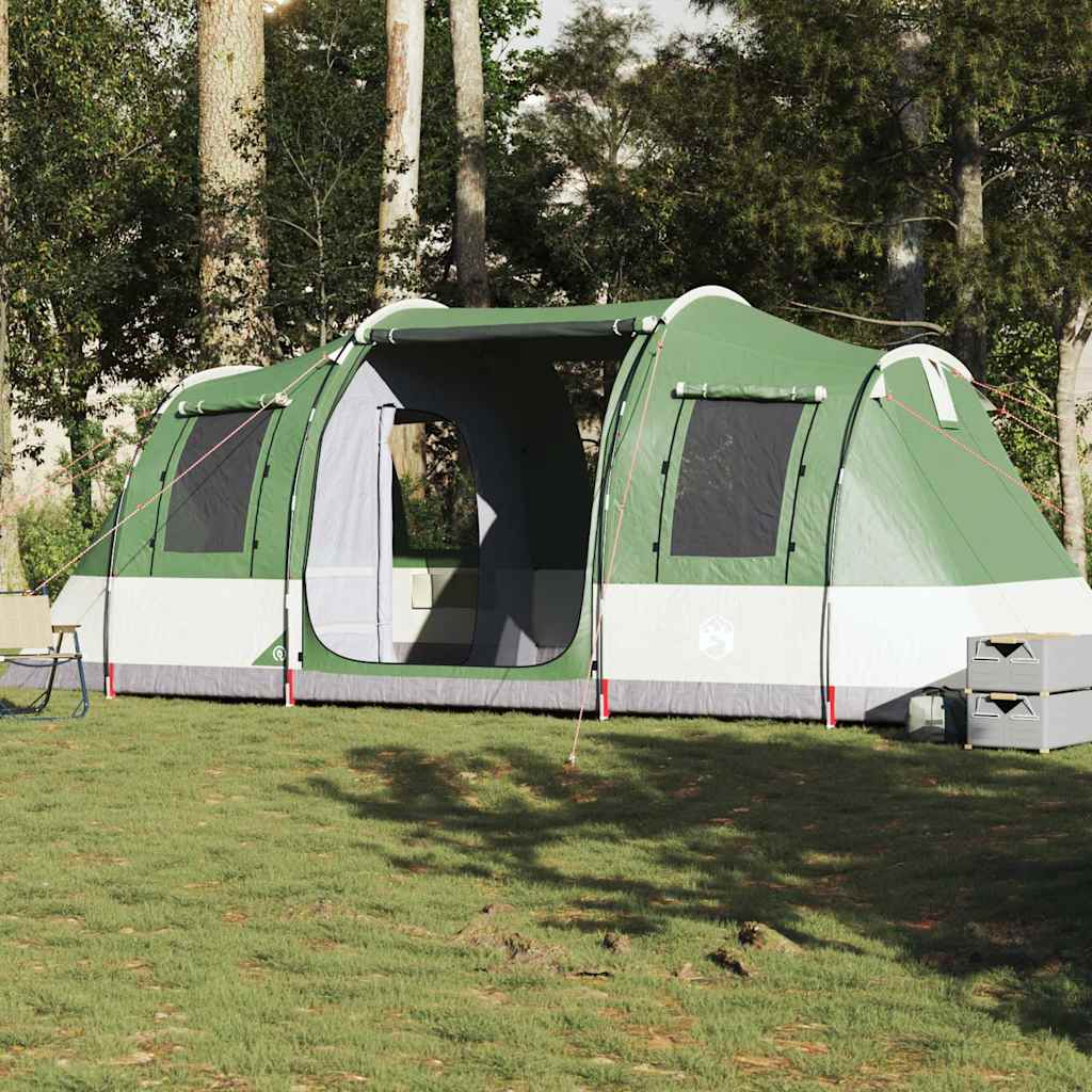 Tunneltelt for camping 4 personer grønn vanntett vidaXL