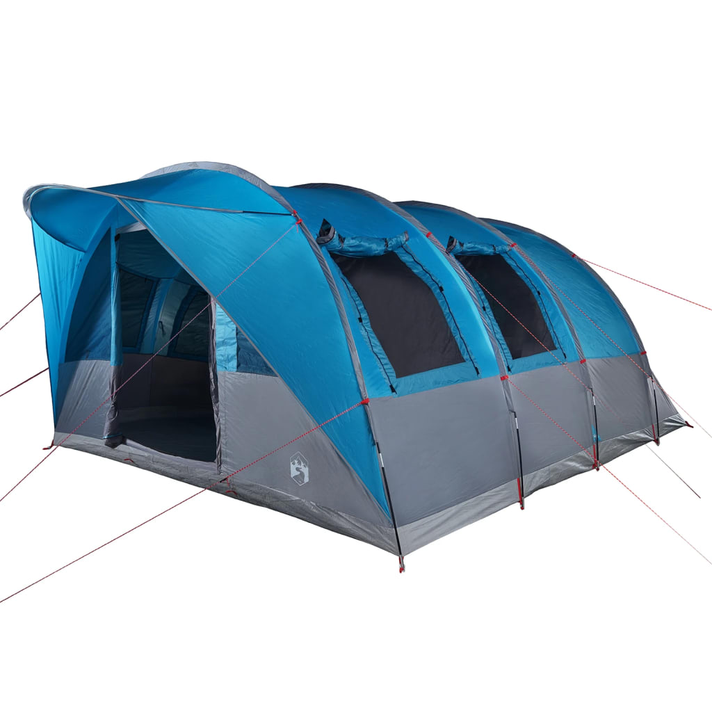 Tunneltelt for camping 5 personer blå vanntett