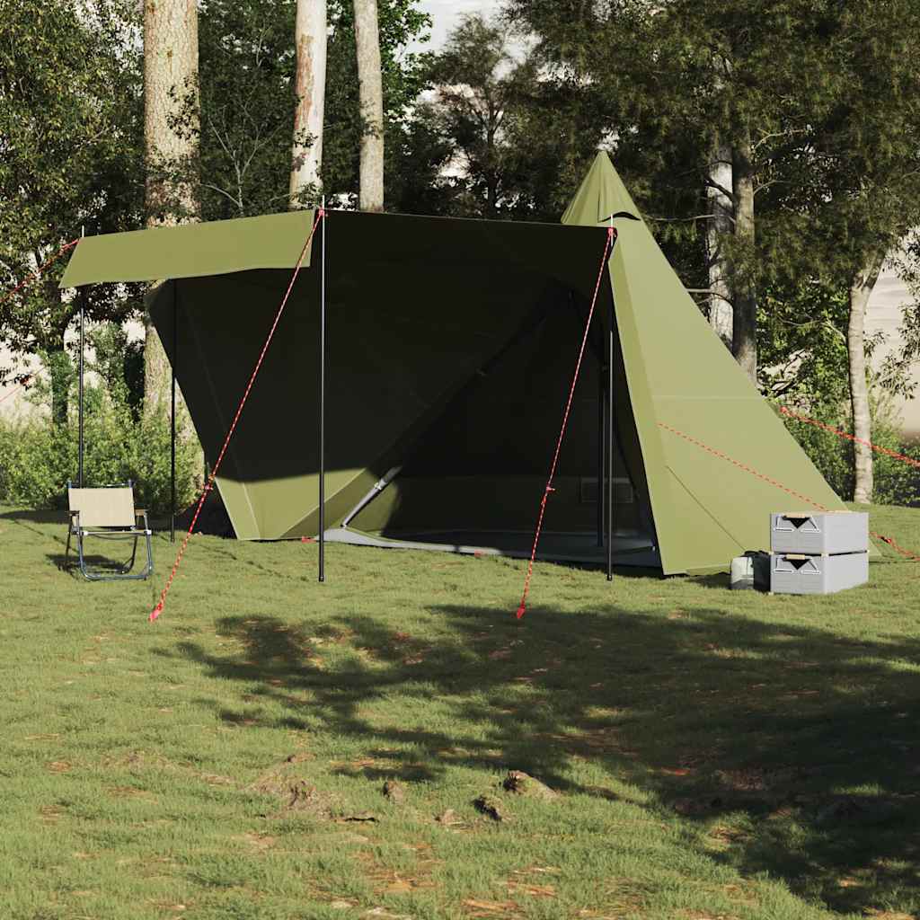 Familietelt for camping 8 personer olivengrønn vanntett