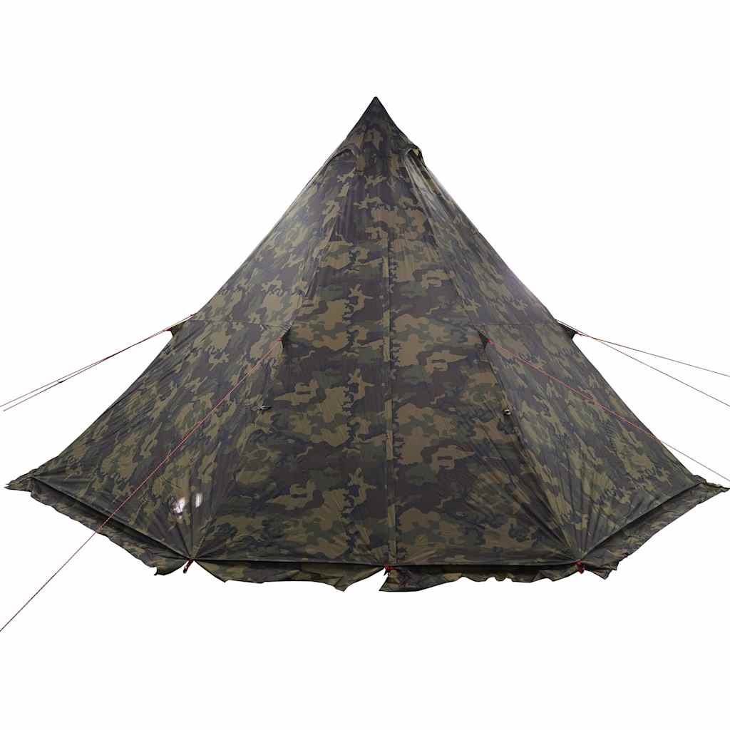 Familietelt tipi for 8 personer kamuflasje vanntett