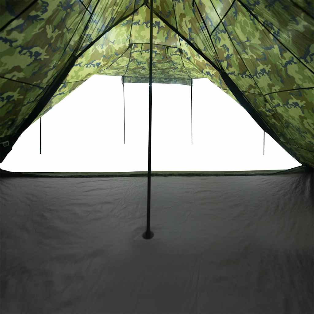 Familietelt tipi for 8 personer kamuflasje vanntett