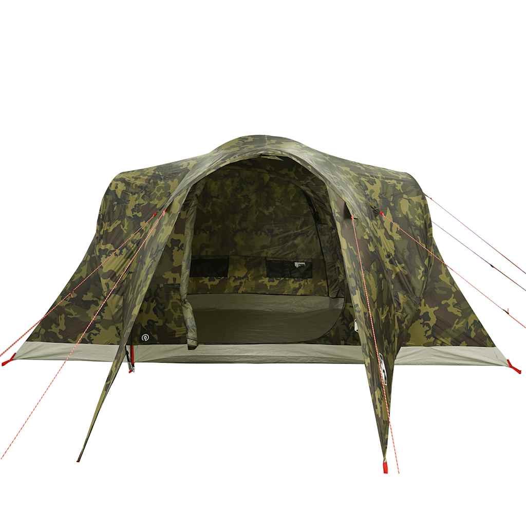 Kuppeltelt for camping 6 personer kamuflasje vanntett