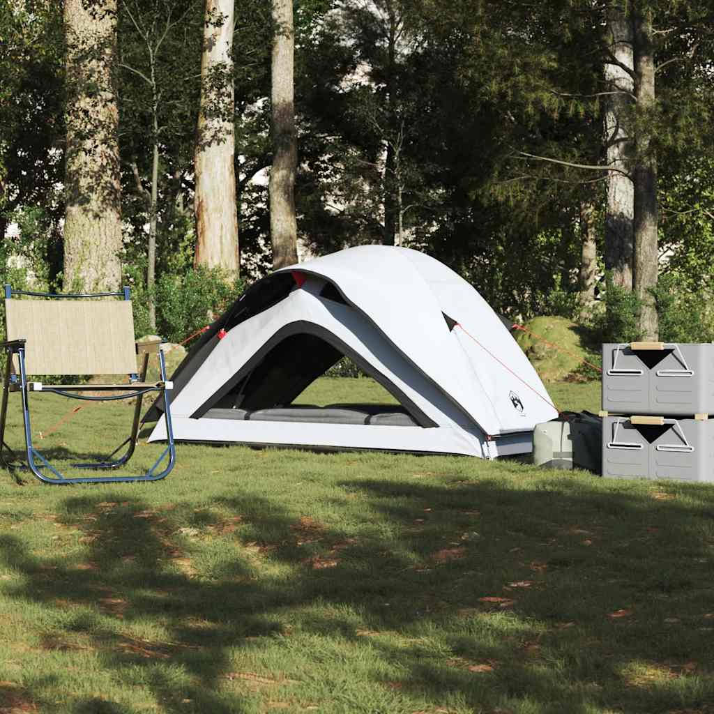 Campingtelt for 1 personer hvit blendingsstoff vanntett