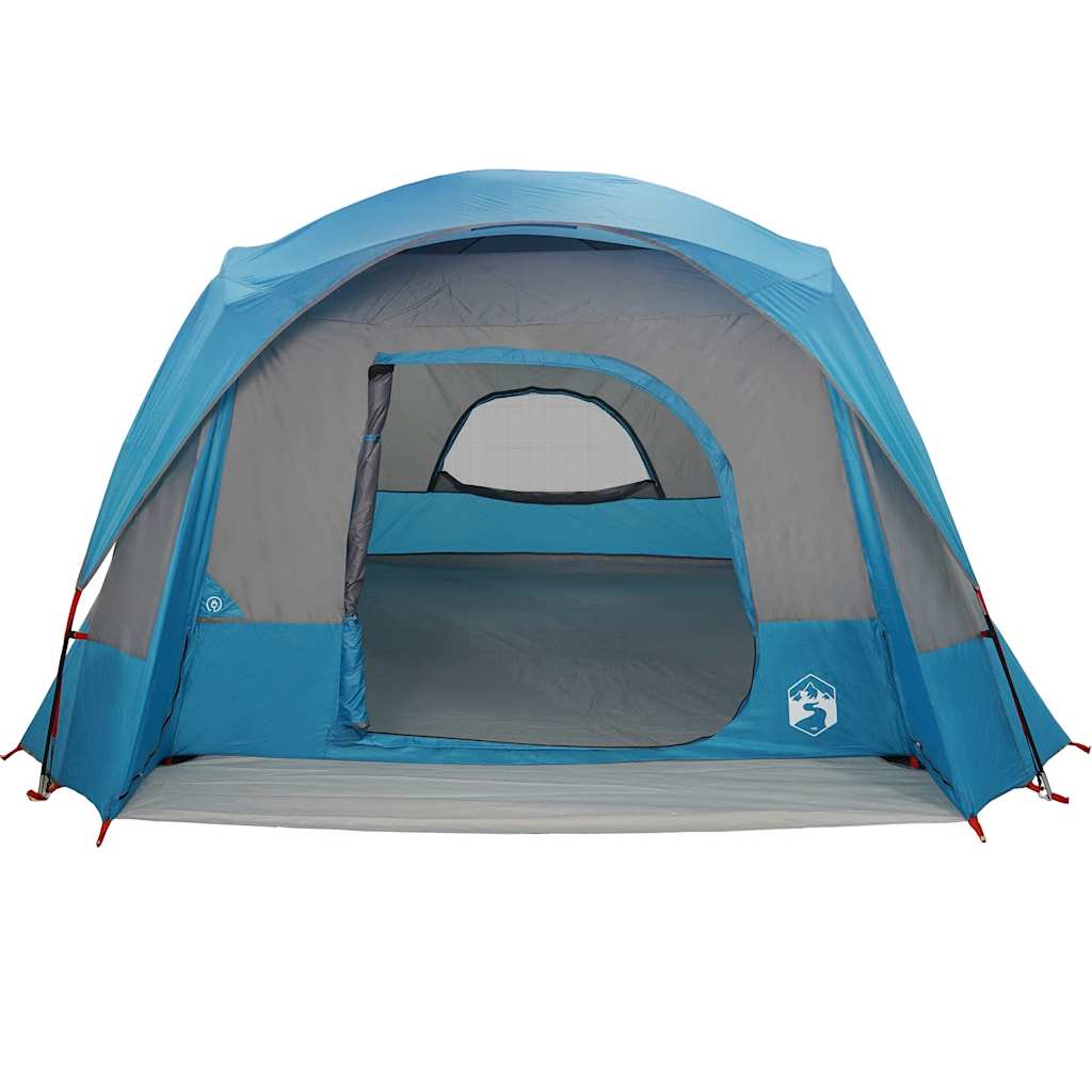 Campingtelt 6 personer blå vanntett